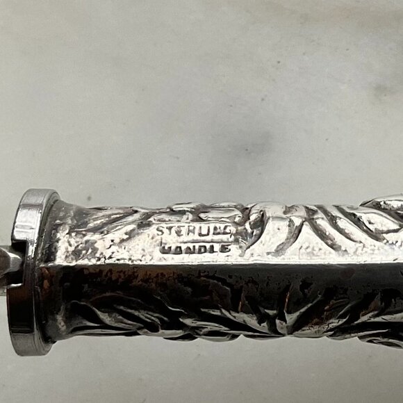 Sterling Silver Repousse Bottle Opener Vintage 6 1/8" - Picture 7 of 9